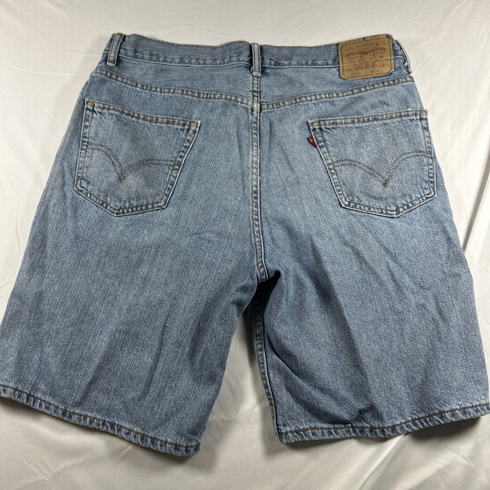 Levi's 550 Denim Shorts Men's Size 36 Blue Jorts 100% Cotton Y2K Casual Relaxed